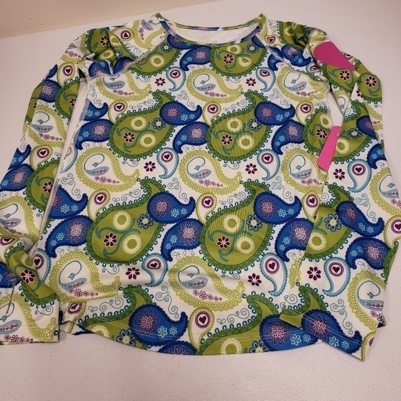 Running Skirts Paisley Print Performance Sweat Wicking Top Womens Size Small - Picture 8 of 8
